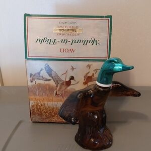 Vintage Avon Mallard In Flight Tai Winds After Shave Glass Bottle